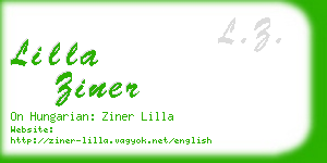 lilla ziner business card